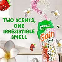 Vista 3 de Gain Tango 2-en-1 Perlas Potenciadoras de Aroma para Lavandería, Aroma de Fresa y Karité, 21.1 oz, Perlas de Lavandería con Doble Aroma Plus