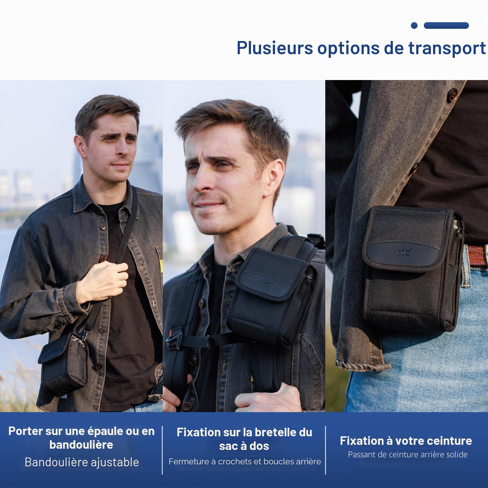 JJC Petite Housse Sacoche Appareil Photo Numérique, Pochette de Voyage pour Fujifilm X100VI X100V Sac de Transport Portable pour Sony a6700 a6600 a6500 a6400 avec 16-50mm pour Nikon Z30 Z50 pour GRIII