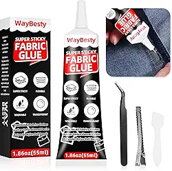 cola de tecido, cola de tecido transparente para roupas cola de tecido forte lavável permanente para todos os tecidos, algodão, flanela, jeans, couro, poliéster, conserto de bonecas