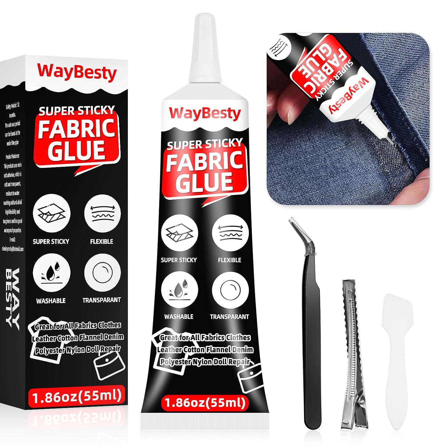 Fabric Glue, Permanent Clear Washable Clothing Glue Ireland