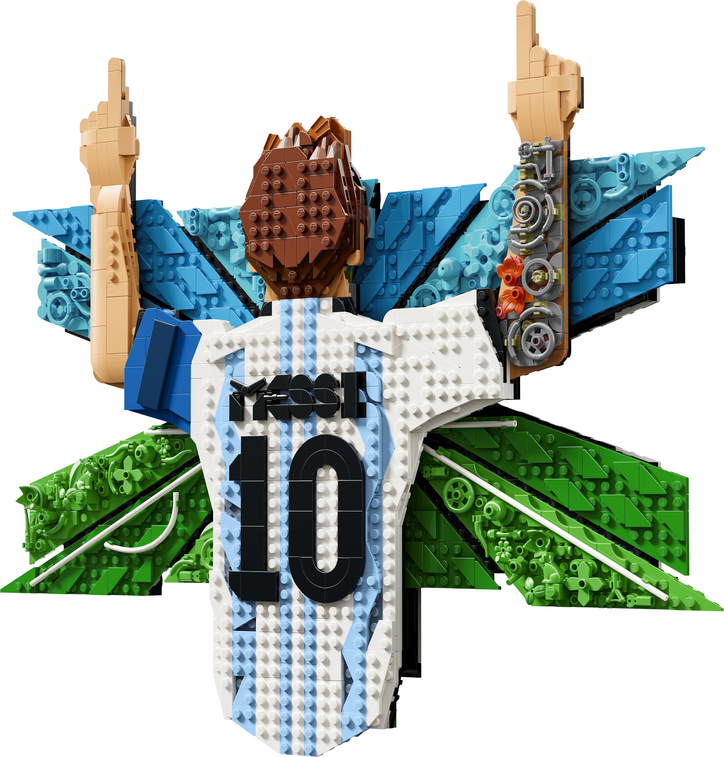 LEGO Editions Lionel Messi: Celebración - Maqueta 3D de Decoración para la Pared del Dormitorio - Regalo de Fútbol para Chicos y Chicas de 14+ Años y Adultos Fans del Deporte - 43018