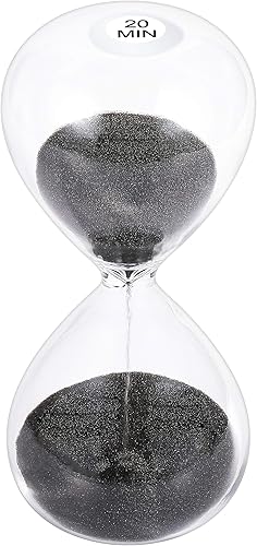 SuLiao Reloj de arena con temporizador de arena de 1 minuto, reloj de arena negra de 5.1 pulgadas, reloj de arena de un minuto, reloj de arena de