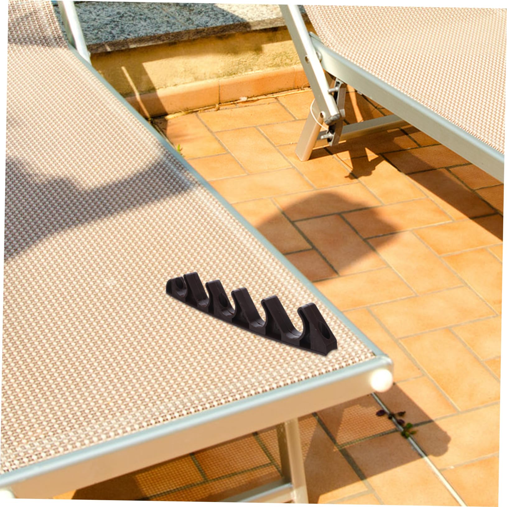 8 Soportes de Nylon para Sillas de Jardín Exterior Diseño de Cinco Dientes y Ajuste de Cinco Posiciones, Resistentes al Clima para Aventuras al Aire Libre