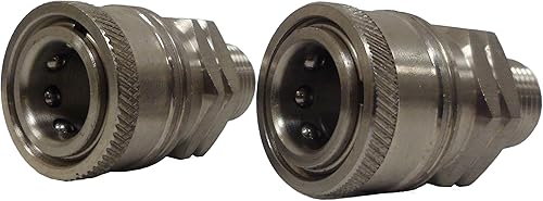 Miniatura 9 de Ultimate Washer UW11-PW4712, acoplador hembra, acero inoxidable, paquete de 2 (14 pulgadas)