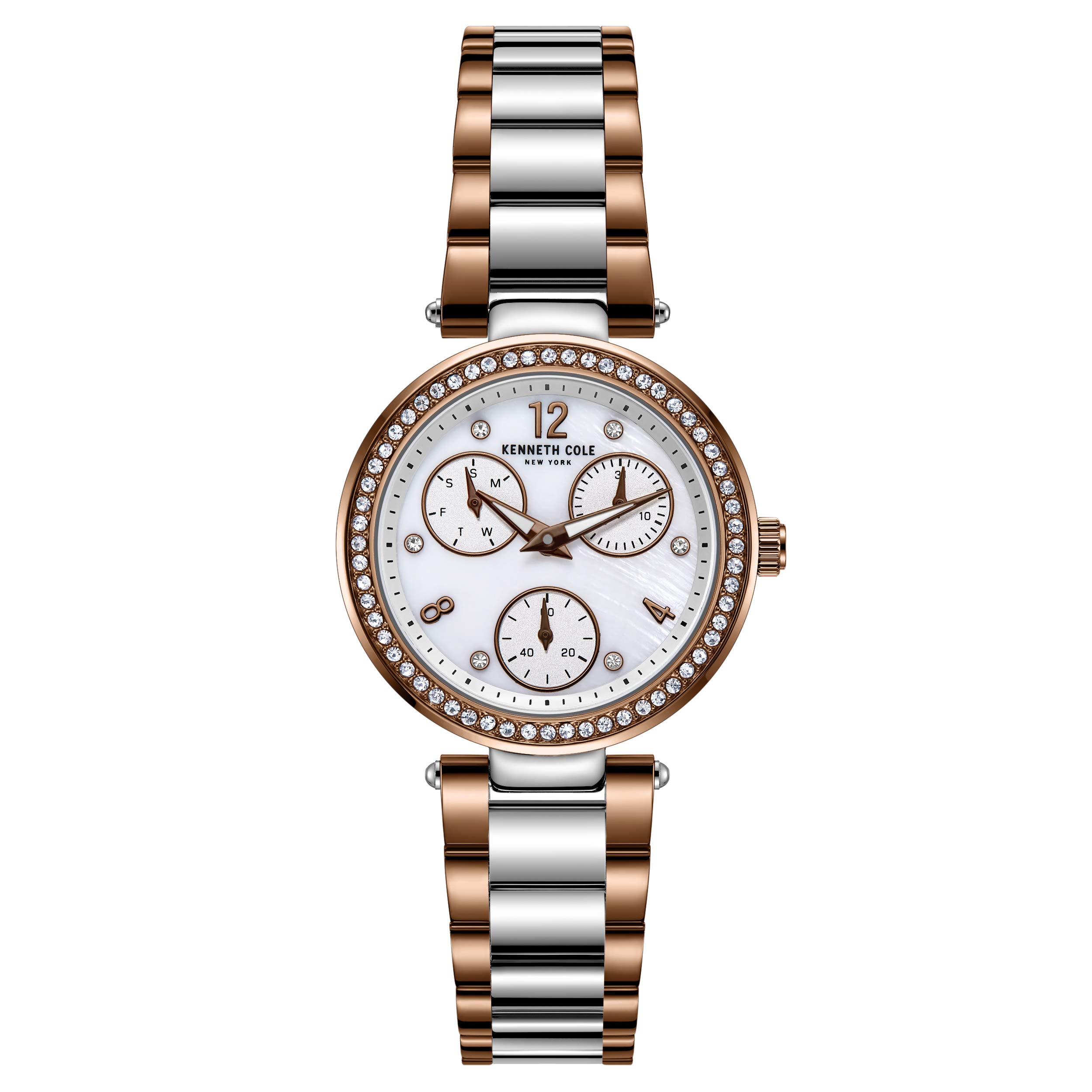 Kenneth Cole Quartz Multifunction Mother of Pearl Dial Stainless Steel Strap Watch for Women-NDKC51065014LD (B082P3XL1N) Amazon Price History, Amazon Price Tracker