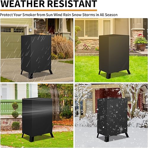 Miniatura 6 de NEXCOVER Funda para ahumador eléctrico de 30 pulgadas  Funda para parrilla de barbacoa para fumadores Masterbuild, cubierta impermeable para