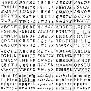 20 Pack Letter Stencils for Painting, Alphabet Letters and Numbers Templates Lettering Stencil