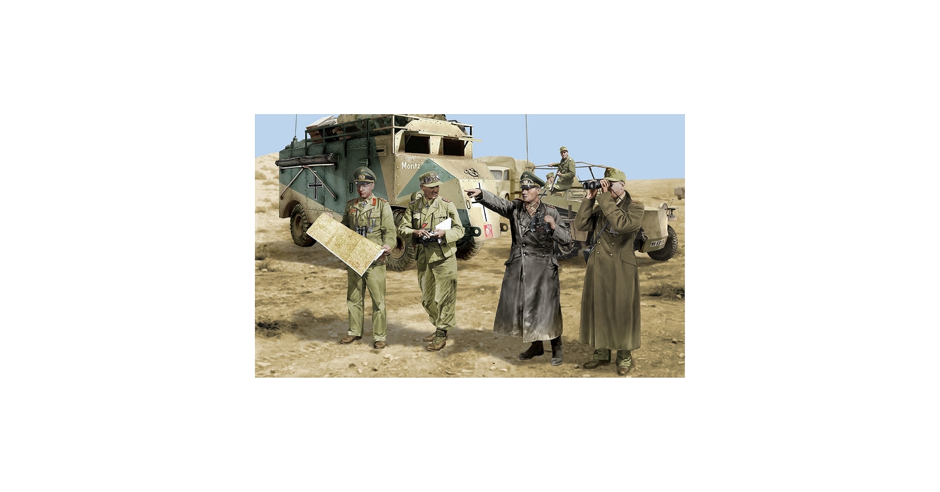 1／35 ドイツアフリカ軍団ロンメル将軍と幕僚達 1／35 ドイツアフリカ軍団ロンメル将軍と幕僚達 DAK アフリカ