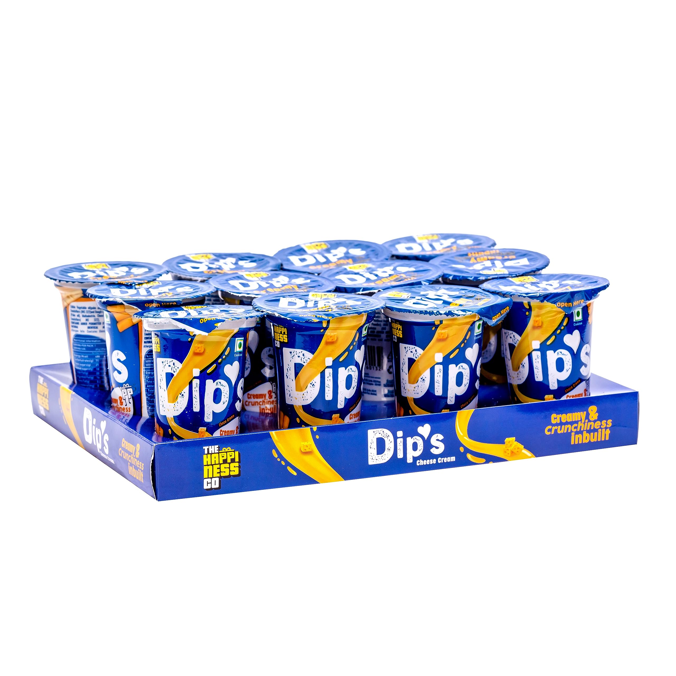The Happiness Co. Dip Sticks - Cheese Dips and Biscuit Sticks 20geach (12cups)