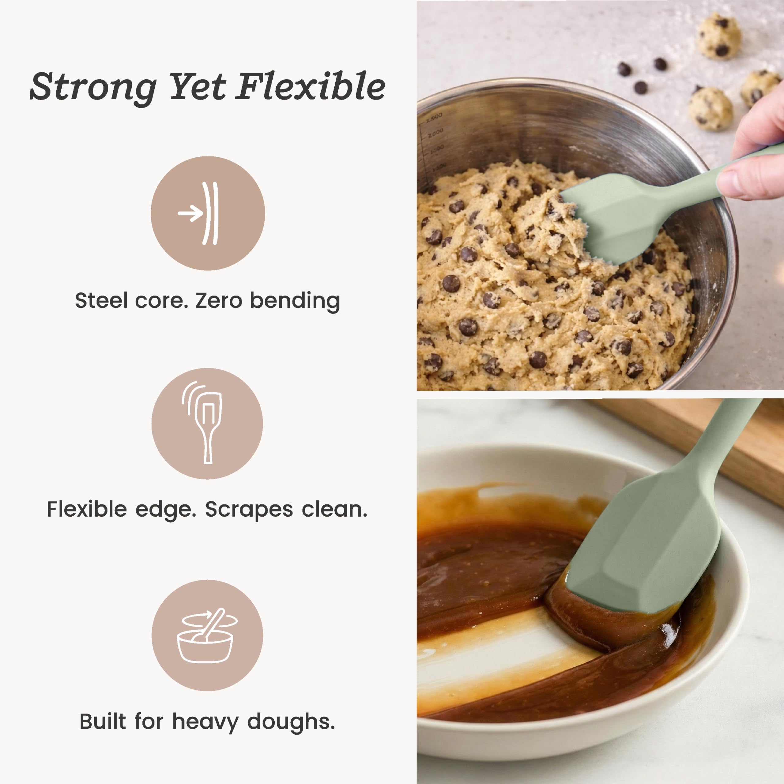 Starpack 'Flip & Whip' - Juego de utensilios de cocina de silicona prémium para hornear (5 piezas) – Utensilios de cocina resistentes al calor hasta 315.6 °C – Utensilios para hornear – Espátulas