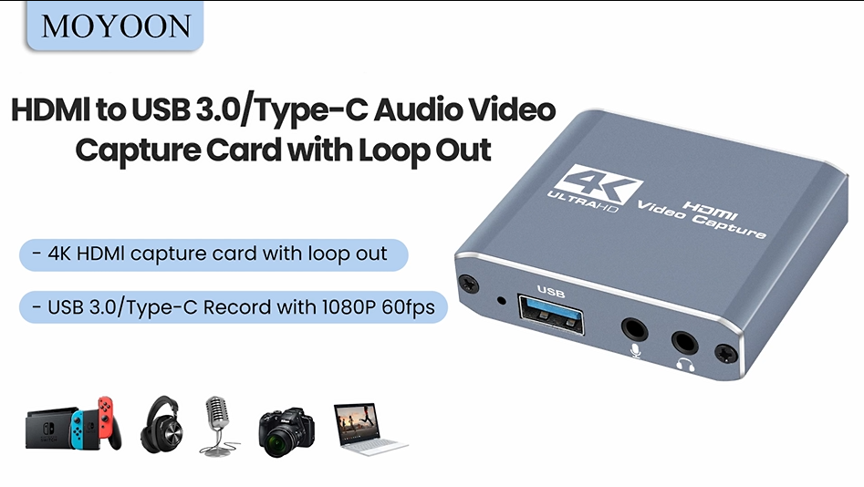 1080P 60fps Video Capture USB3.0 HDMI-compatible Capture Board Streaming For PS5 4 Nintendo Switch Laptop PC Placa De Captura - 7