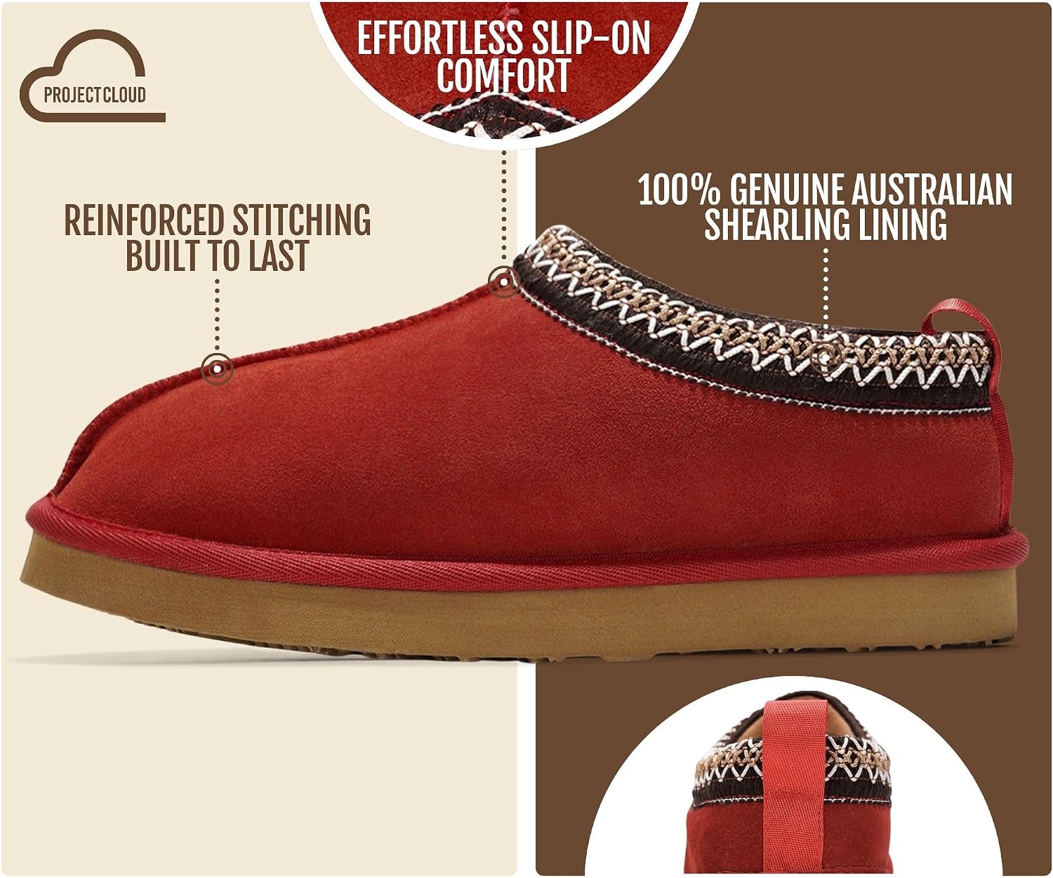  100% Genuine Leather Womens Slippers House Slippers for Women thumbnail