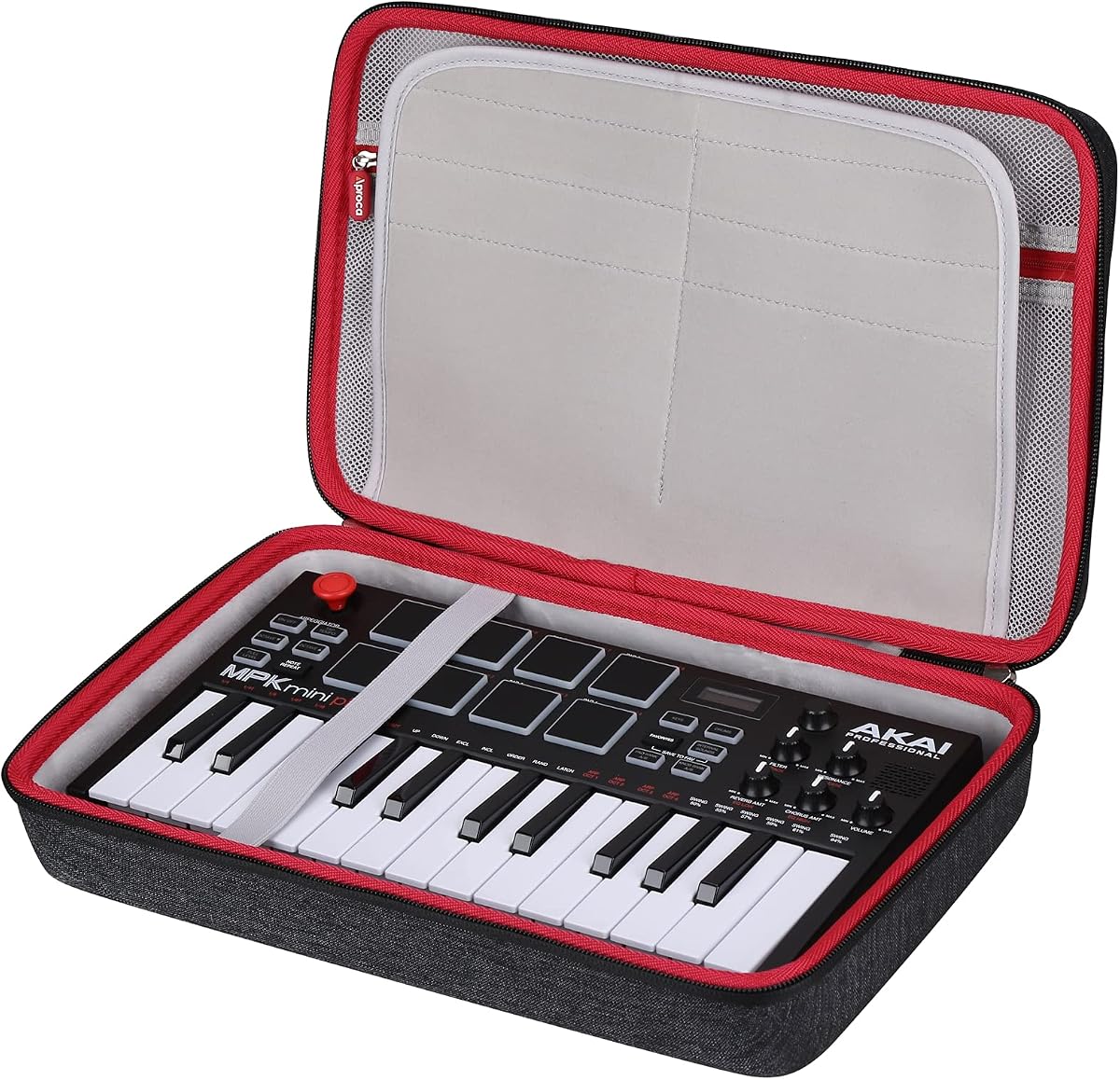 Aproca Estuche Compatible con AKAI Professional MPK Mini MK3-25 Key / Mini Play MK3 Controlador de Teclado MIDI USB, Bolsa de Almacenamiento portátil para Accesorios (Solo Estuche)