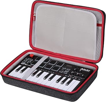 Aproca Case Compatible with AKAI Professional MPK Mini MK3-25 Key / Mini Play MK3 USB MIDI Keyboard Controller, Portable Storage Bag for Accessories Case Only