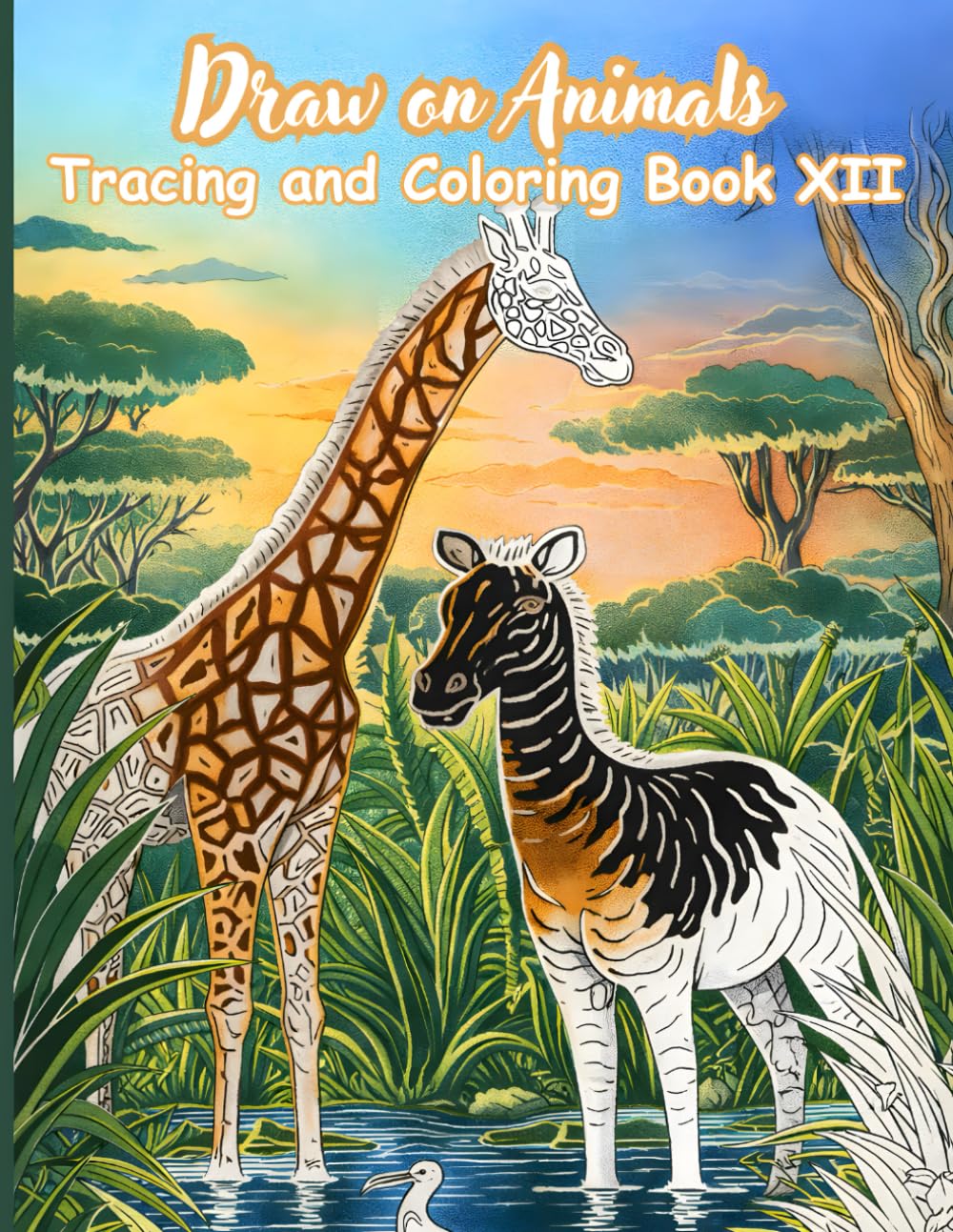 Draw on Animals Tracing and Coloring Book XII: A Creative Tracing and Coloring Activity Book Featuring 50 Animal Illustrations to Practice Line ... (Mystic Lines Tracing & Coloring Series)