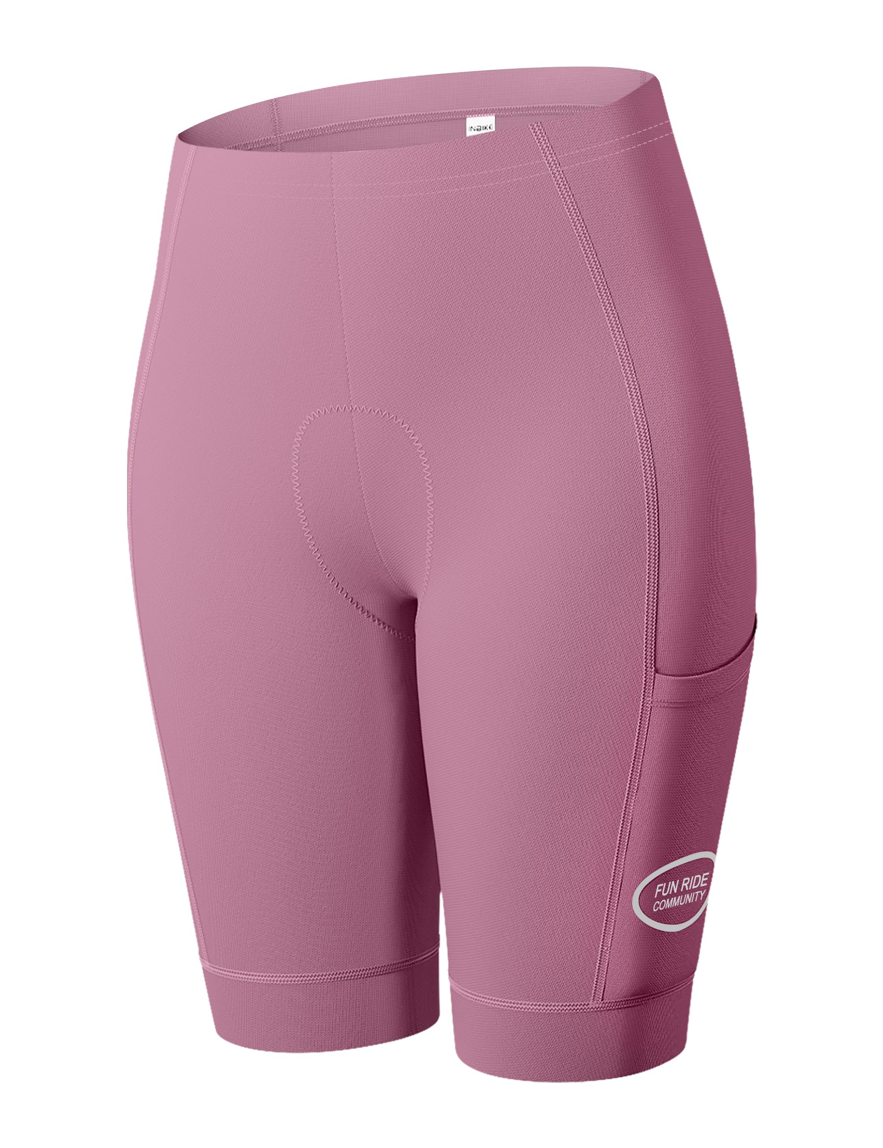 INBIKE Fahrradhose Radlerhose Damen Sommer Kurz Gepolstert Frauen mit 3D Sitzpolsterung eine Tasche Atmungsaktiv Hochelastisch YS571_EUXR
