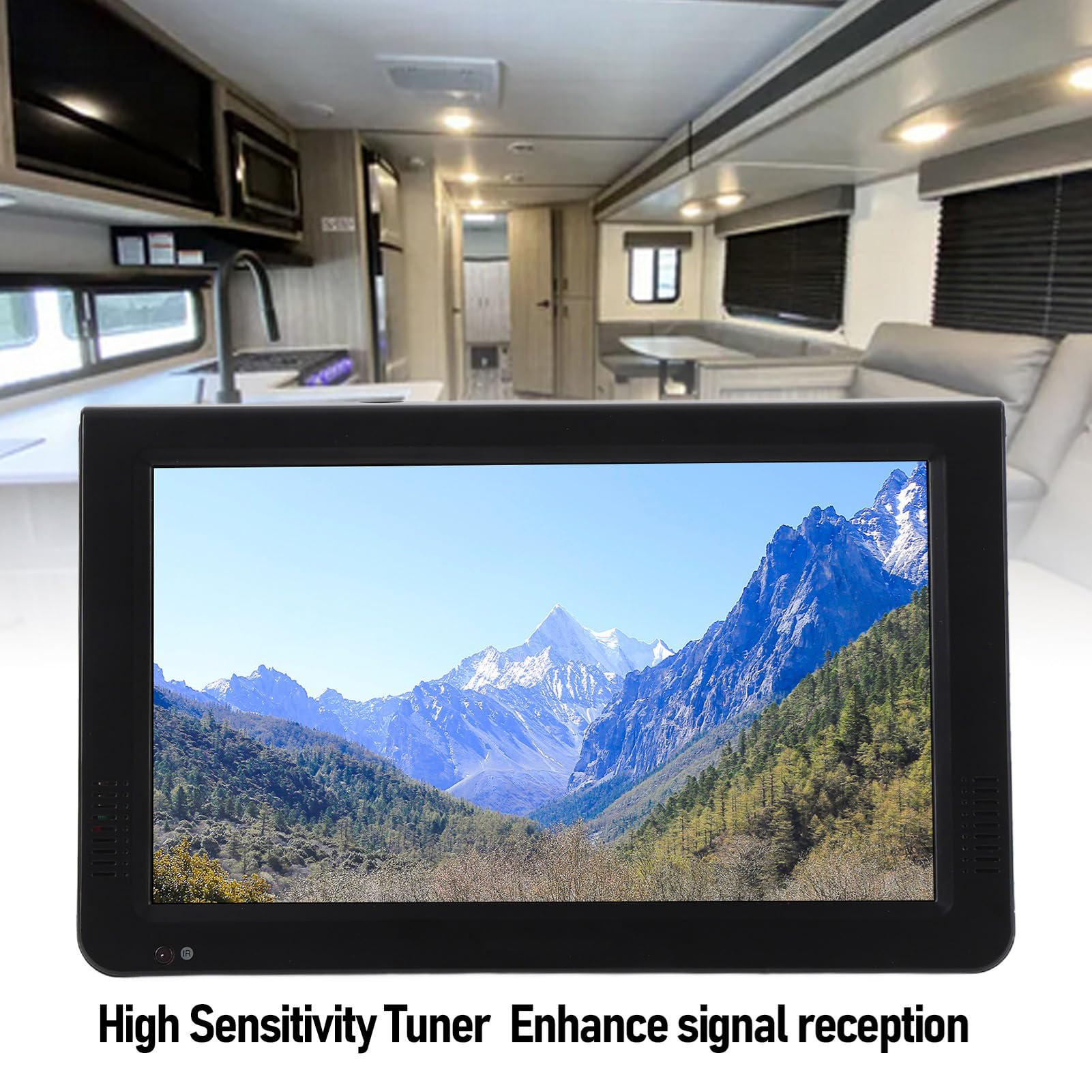 TV Numérique Portable de 10 Pouces, Petit Téléviseur avec Affichage LED HD, Tuner ATV/Numérique, Batterie 4000mAh et Prise en Charge de la Carte USB/SD pour Une Utilisation