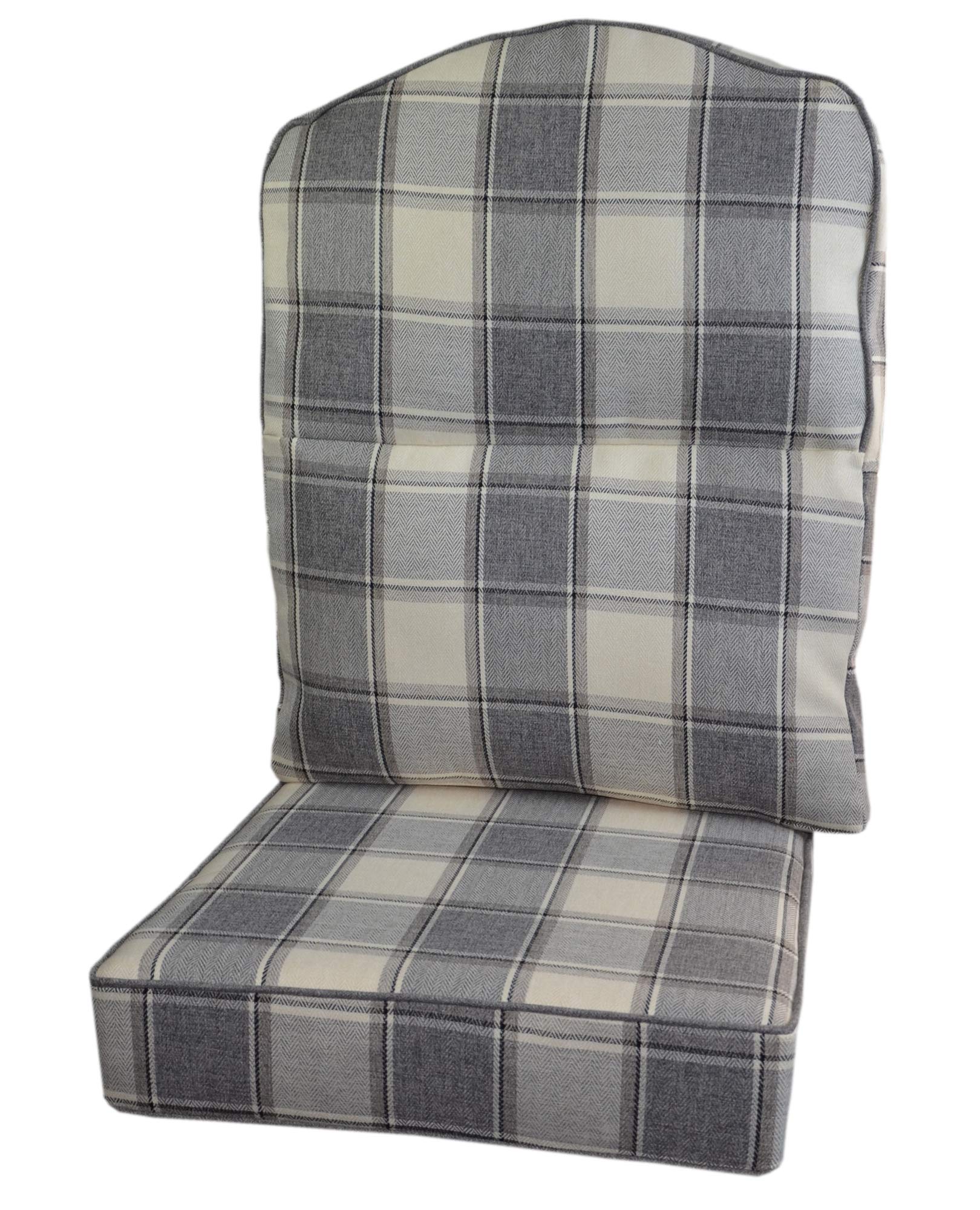 Gilda Replacement Conservatory Cane Furniture DELUXE PIPED - HUMP TOP CHAIR/SOFA/SUITE CUSHIONS (Including Covers and Fillings) for Conservatory Furniture-Wicker,Rattan (Alderney Dove)