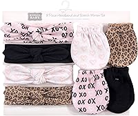 Vista 123 de Hudson Baby Conjunto de diadema de algodón y manoplas para rascar para bebé Unicornio