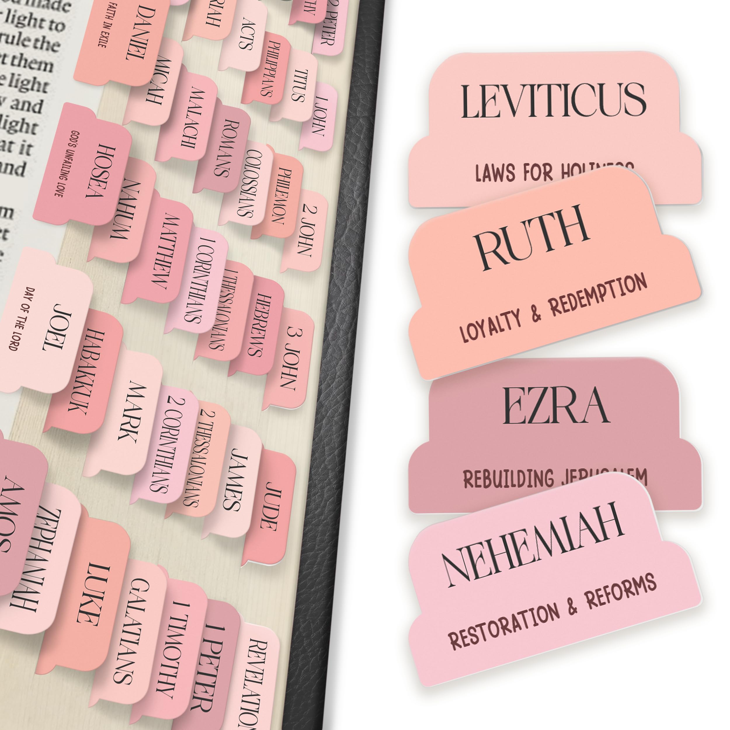 Only Zest 90 Christian Bible Tabs for Women & Teen Girls - Blush Pink — image 1