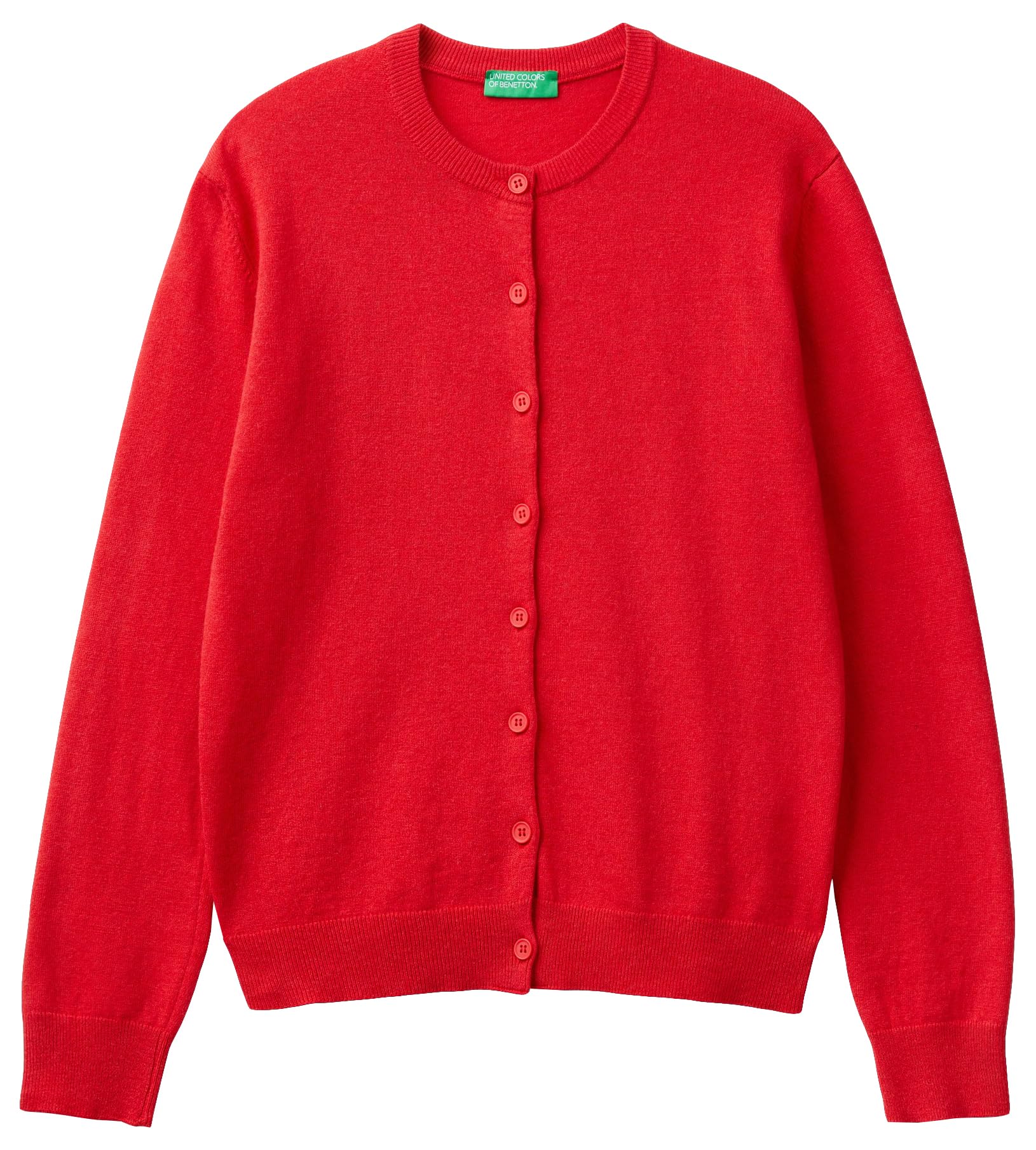 United Colors of Benetton Women's Cardigan Sweater, red, XL