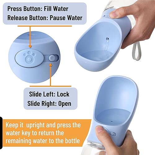 Miniatura 2 de Mr. Pen - Botella de agua para perros, 19 onzas, azul, dispensador de agua para perros, dispensador de agua para perros, botella de agua portátil