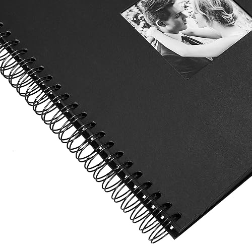 Miniatura 5 de Álbum de recortes con funda de tela de rayas, páginas flexibles, grandes regalos para manualidades, aniversarios, bodas y familia.