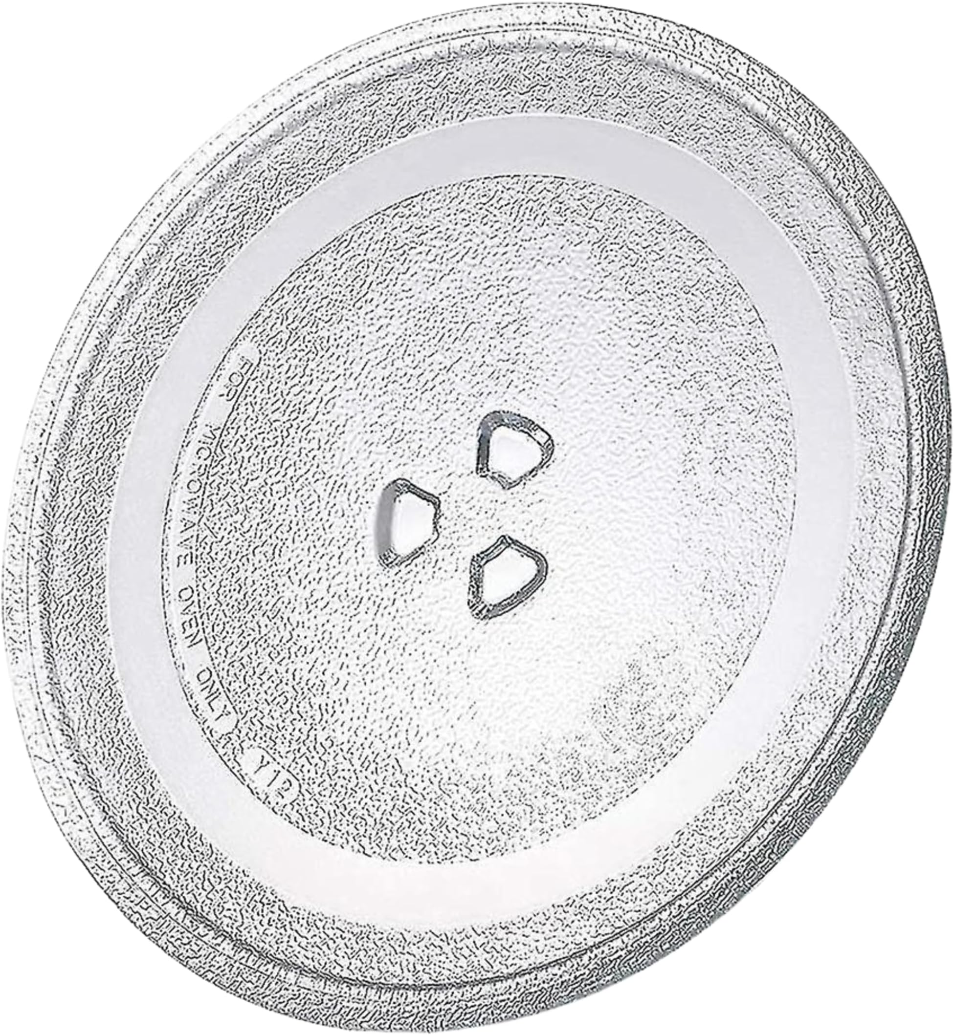 Universal Microwave Oven Turntable Glass Plate with 3 Fixers, 245 mm / 24.5 cm / 9.65 Inches