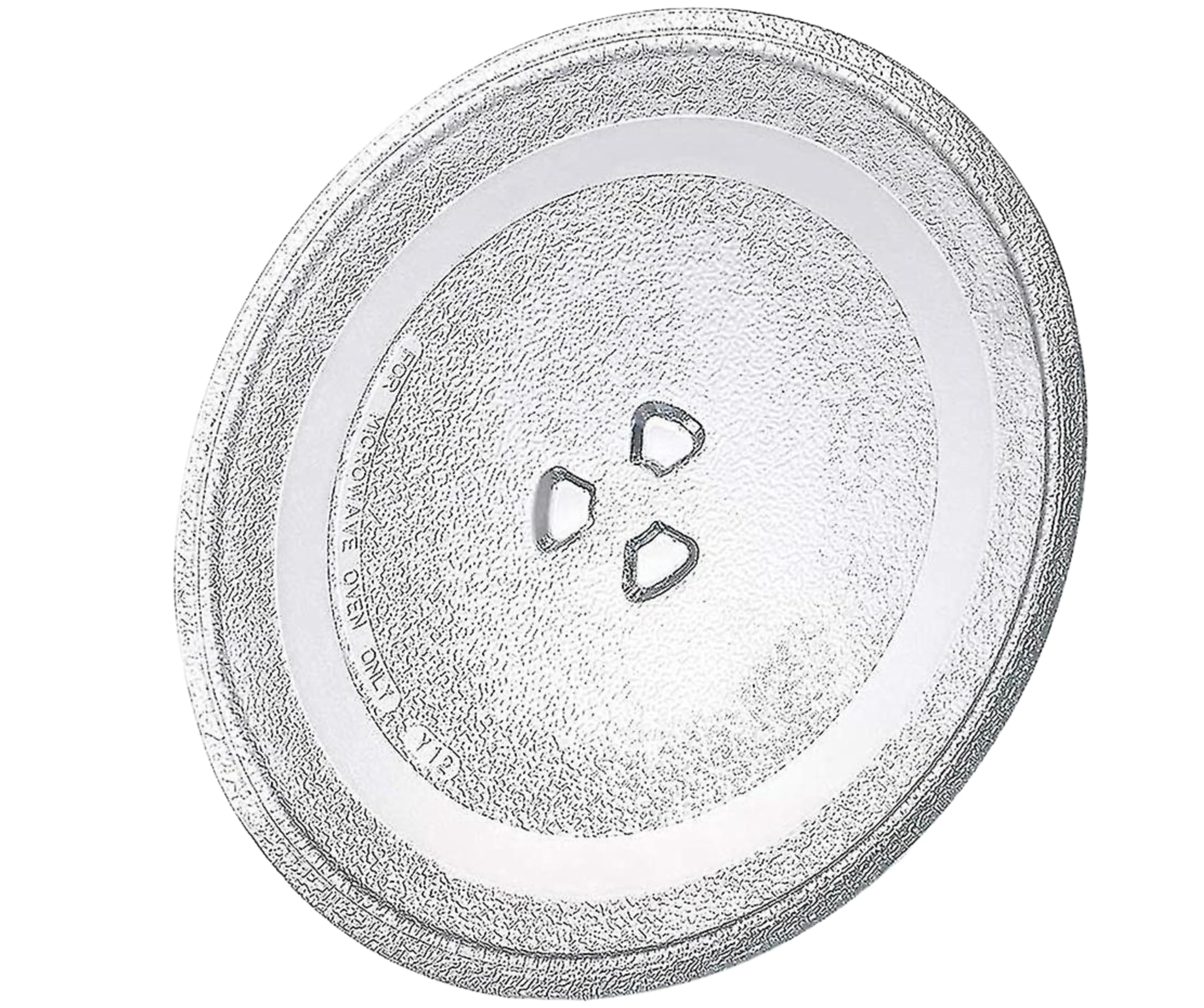 ABC Products Universal Microwave Oven Turntable Glass Plate with 3 Fixers, 245 mm / 24.5 cm / 9.65 Inches