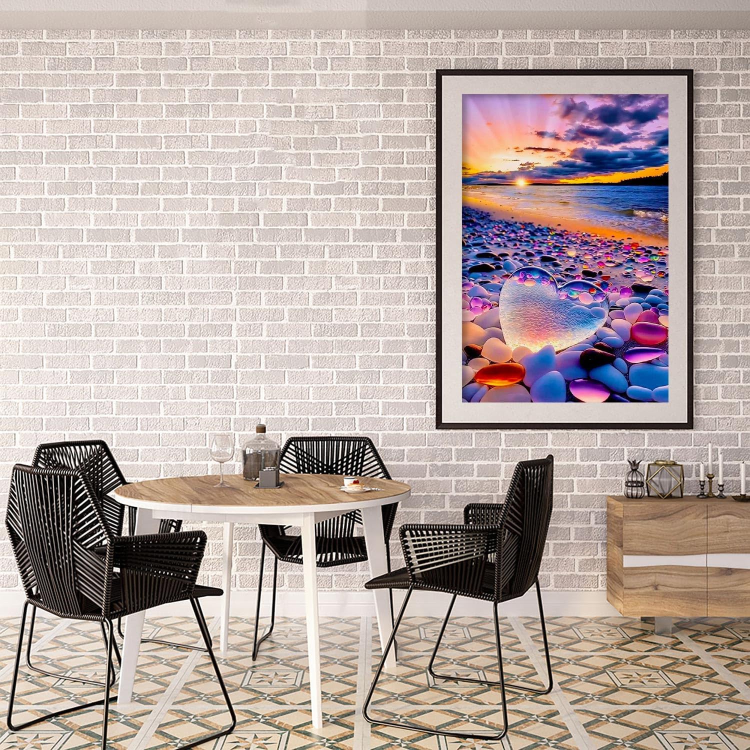 Instarry Kit Diamond Painting 5D Fai Da Te: Panorama Mare Al Tramonto, Tela 120x40 Cm, Confezione Grande Con Diamanti Rotondi E Strumenti - 2