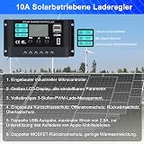 【50W Panneau Solaire 12V Kit】DERUXI 50Watt Monocristallin Panneaux Solaires Set: 50W 12V Panneau Solaires+10A PWM Régulateur de Charge, 4 Pcs Solaire Câble, Panneau Solaire Camping Car Toits Bateau - 4