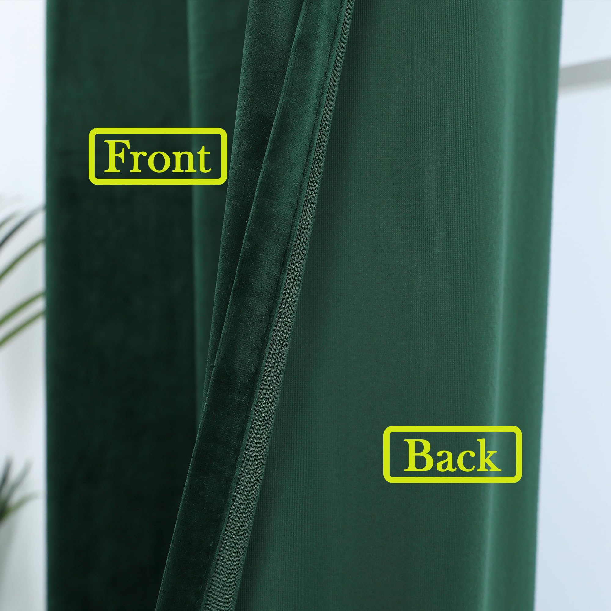 ベルベットカーテン ディープグリーン ベルベットカーテン ディープグリーン Timeper グリーンベルベット