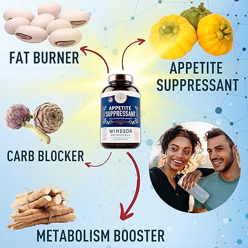 Miniatura 2 de Supresor del apetito para bajar de peso - Garcinia cambogia, suplementos de control del apetito de glucomanano y refuerzo del metabolismo para bajar