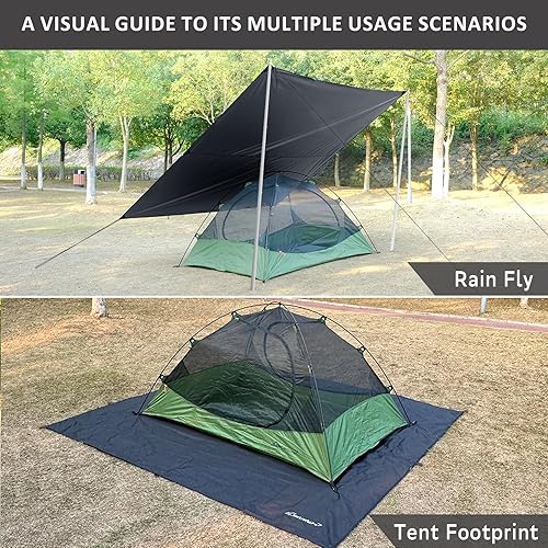 Miniatura 6 de Clostnature Waterproof Camping Tarp for Tent - Ultralight Hammock Rain Fly for Backpacking, Heavy Duty Camping Hiking Awning Lightweight Rain Tarp