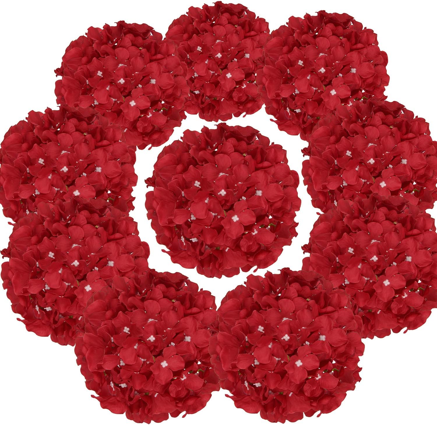 Flojery Silk Hydrangea Heads Artificial Flowers Heads with