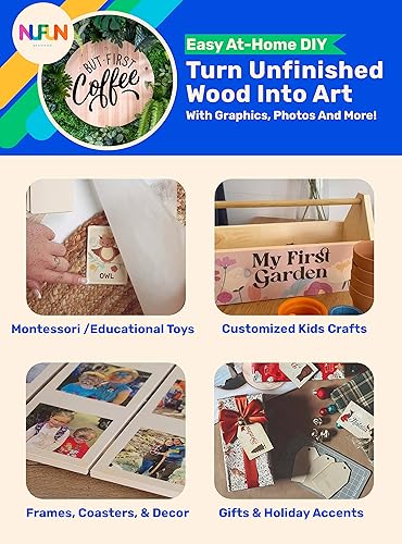 Miniatura 4 de NuFun Activities Papel de transferencia de calor imprimible para madera, 5 hojas de 8.5 x 11 pulgadas, de larga duración, duradero, calidad