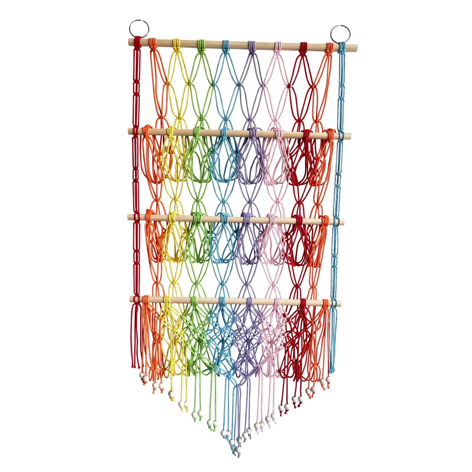 Hamac pour animaux en peluche boho, grand filet suspendu pour organiser la chambre d'enfant