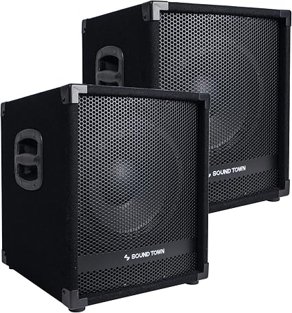 Amazon.com: Sound Town Paquete de 2 subwoofers PA DJ de 12 pulgadas 1400  vatios con amplificadores de clase D, bobina de voz de 3 pulgadas  (METIS-12SPW-PAIR) : Instrumentos Musicales