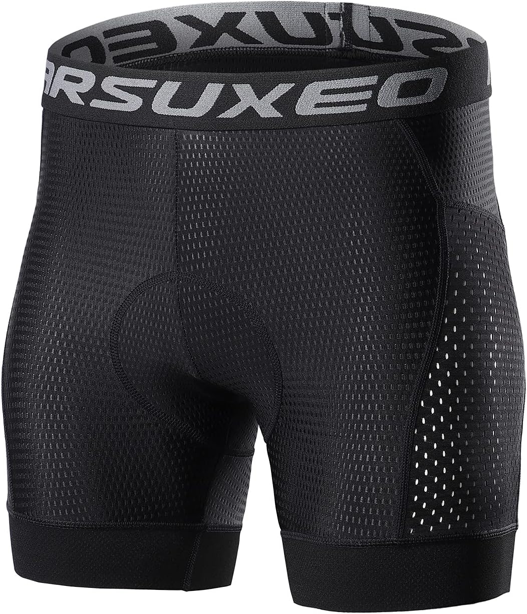ARSUXEO Mens Cycling Underwear 3D Gel Padded Bike Shorts for Men Biking Shorts Bicycle Liner - Image 2