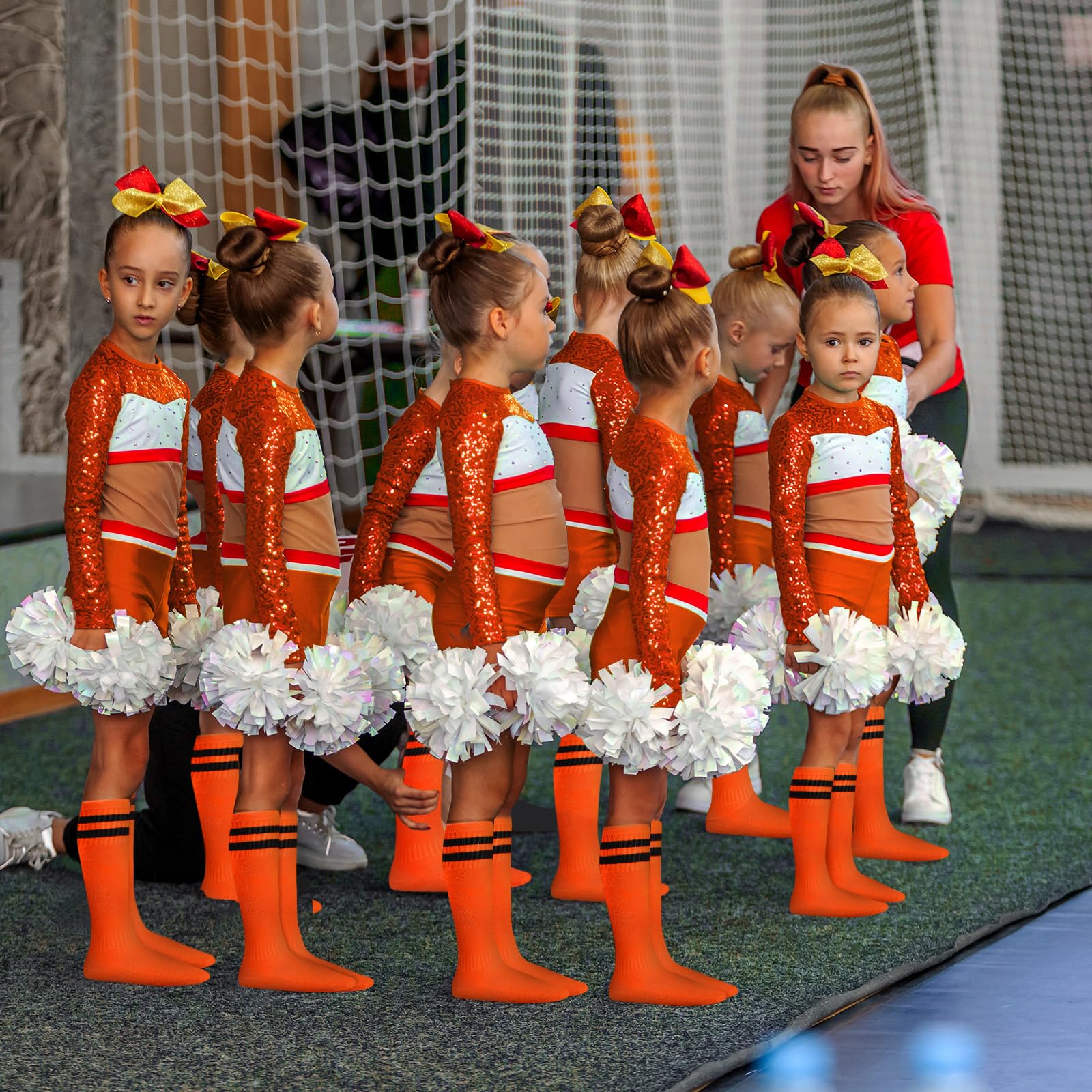 Unittype - 6 paia di calze da calcio per bambini piccoli 3-6/7-13/14 anni più giovani calze da calcio a righe