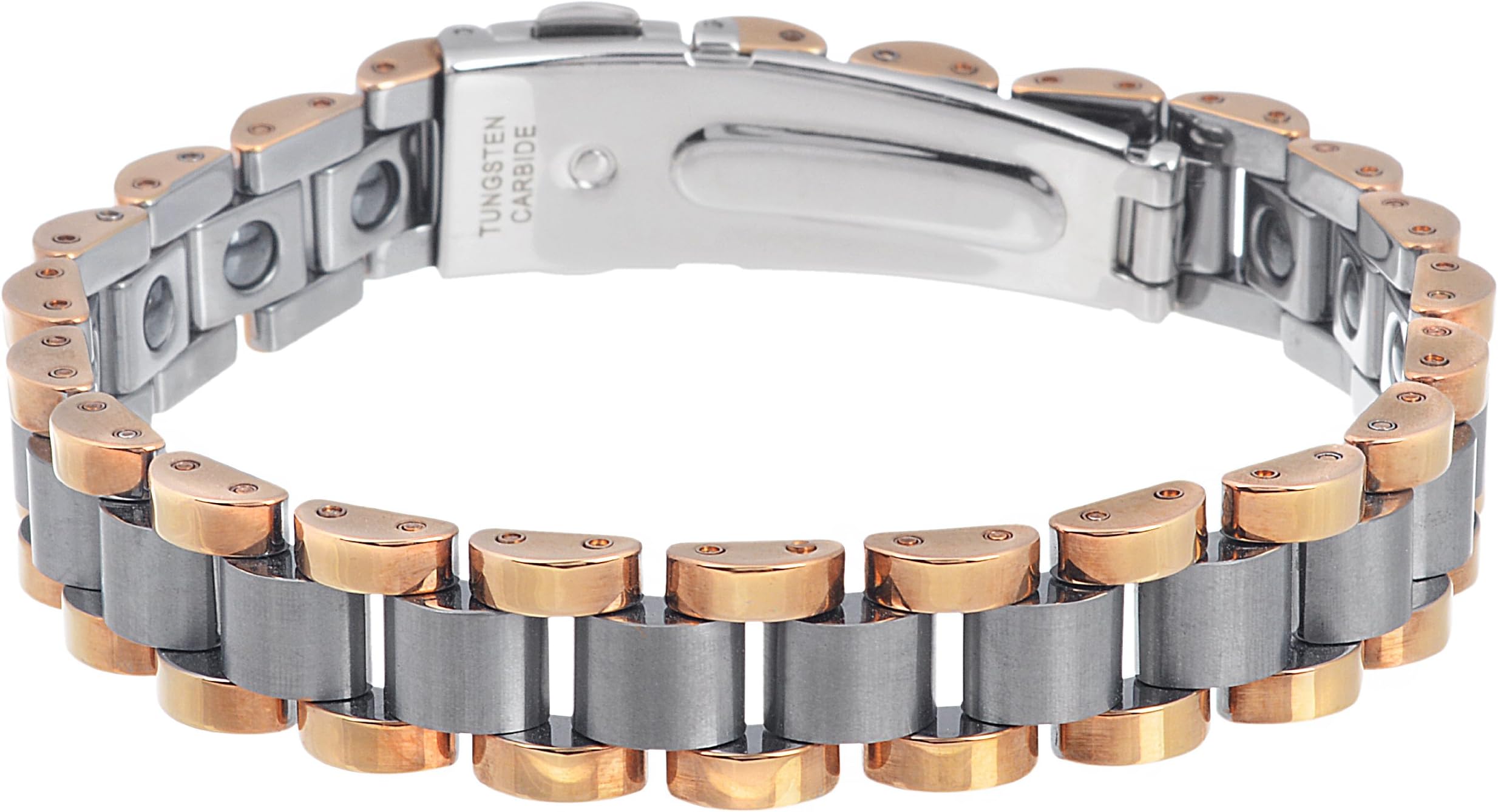 Mens Tungsten Magnetic Ion Link Bracelet