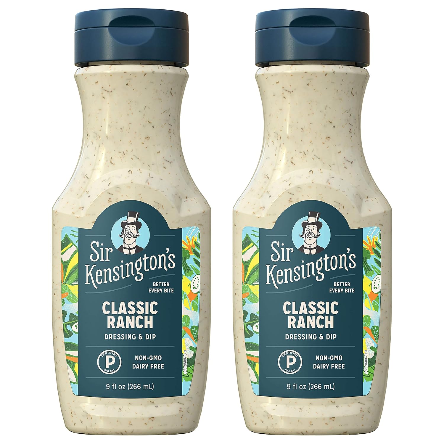 Sir Kensington's Ranch Dressing and Dip, Keto Diet & Paleo Diet Certified, Dairy Free, Non- GMO Project Verified, Shelf-Stable, Classic Ranch, 9 Oz (Pack of 2), 18 Fl Oz : Grocery & Gourmet Food