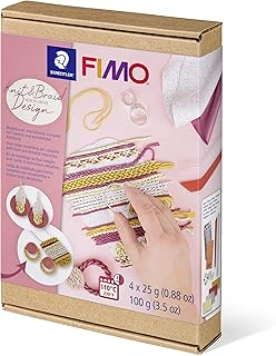 STAEDTLER - Set FIMO - Pâte à modeler - 4 pains de 25 Grammes + 3 cutters + 2 accessoires de modelage & instructions - Thème 