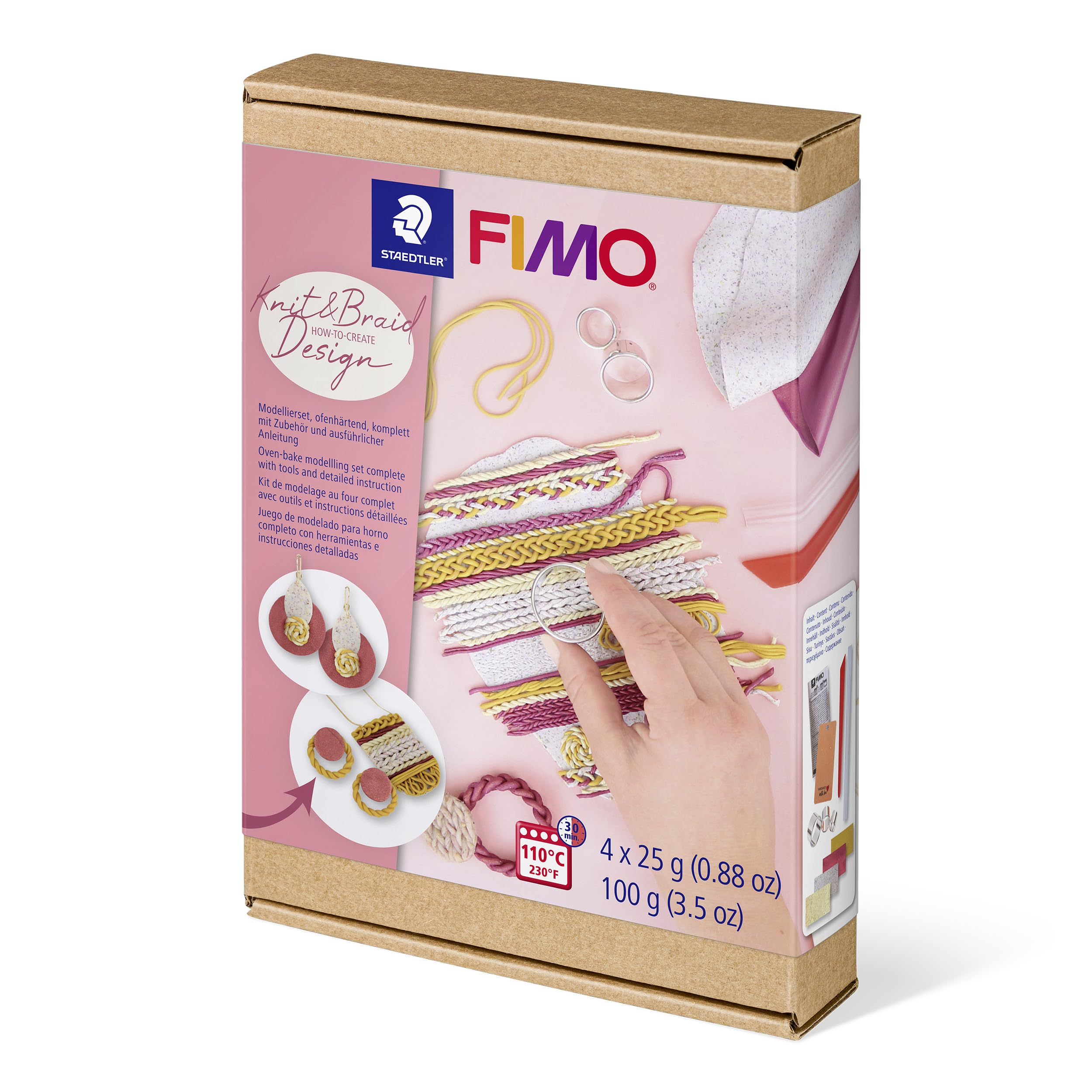 STAEDTLER 8025 HTC6 FIMO - Pasta modellabile polimerica indurente in forno, set da 9 pezzi