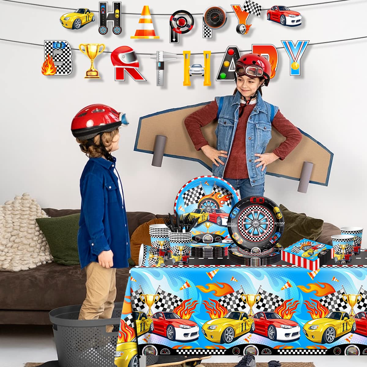 Race Car Party Plates Two Fast Birthday Decorations Tableware - Race ...