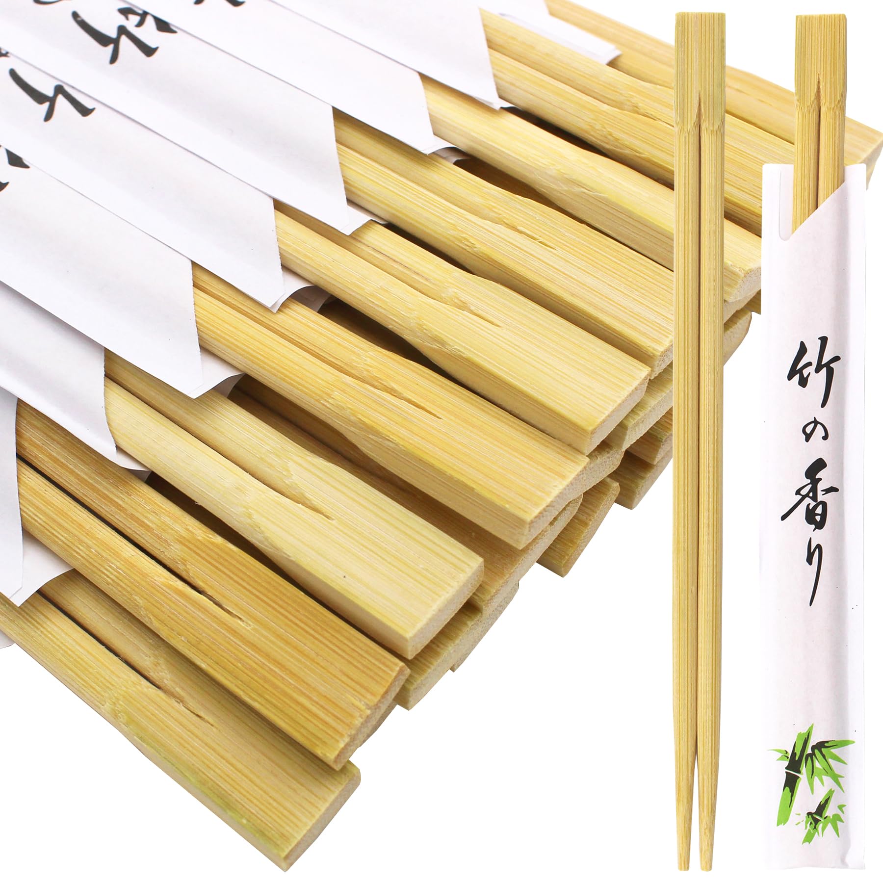 Palillos de bambú desechables de 9 pulgadas sugormek envueltos para fideos de sushi