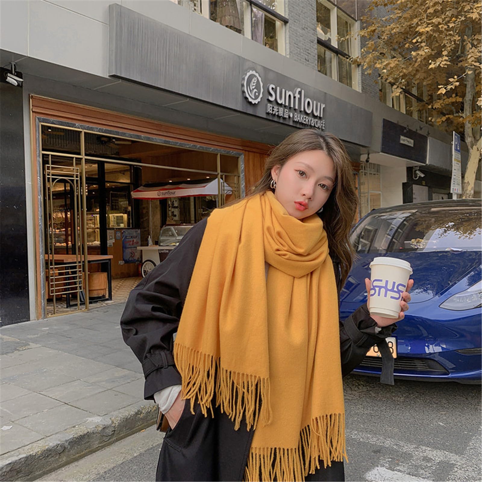 Foulard Donna Sciarpa Autunnale E Invernale Da Uomo, Spessa, Versatile, Alla Moda, Calda,