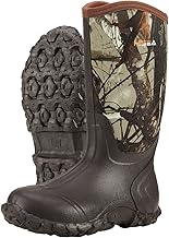 HISEA Men's Rain Boots Neoprene Rubber Boots Waterproof Insulated Mud Boots Mid Height Garden Shoes