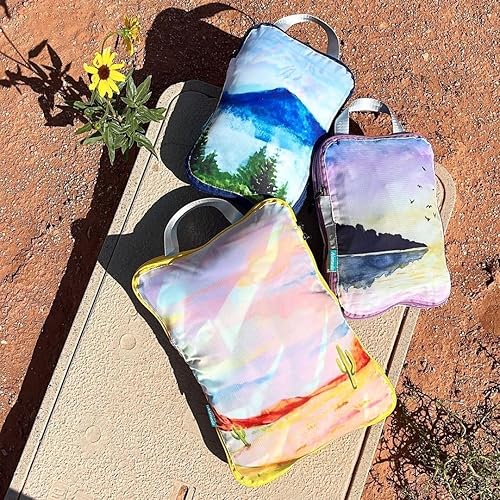 Miniatura 2 de Juego de 3 organizadores de embalaje de equipaje, cubos de compresión para maletas, impresión