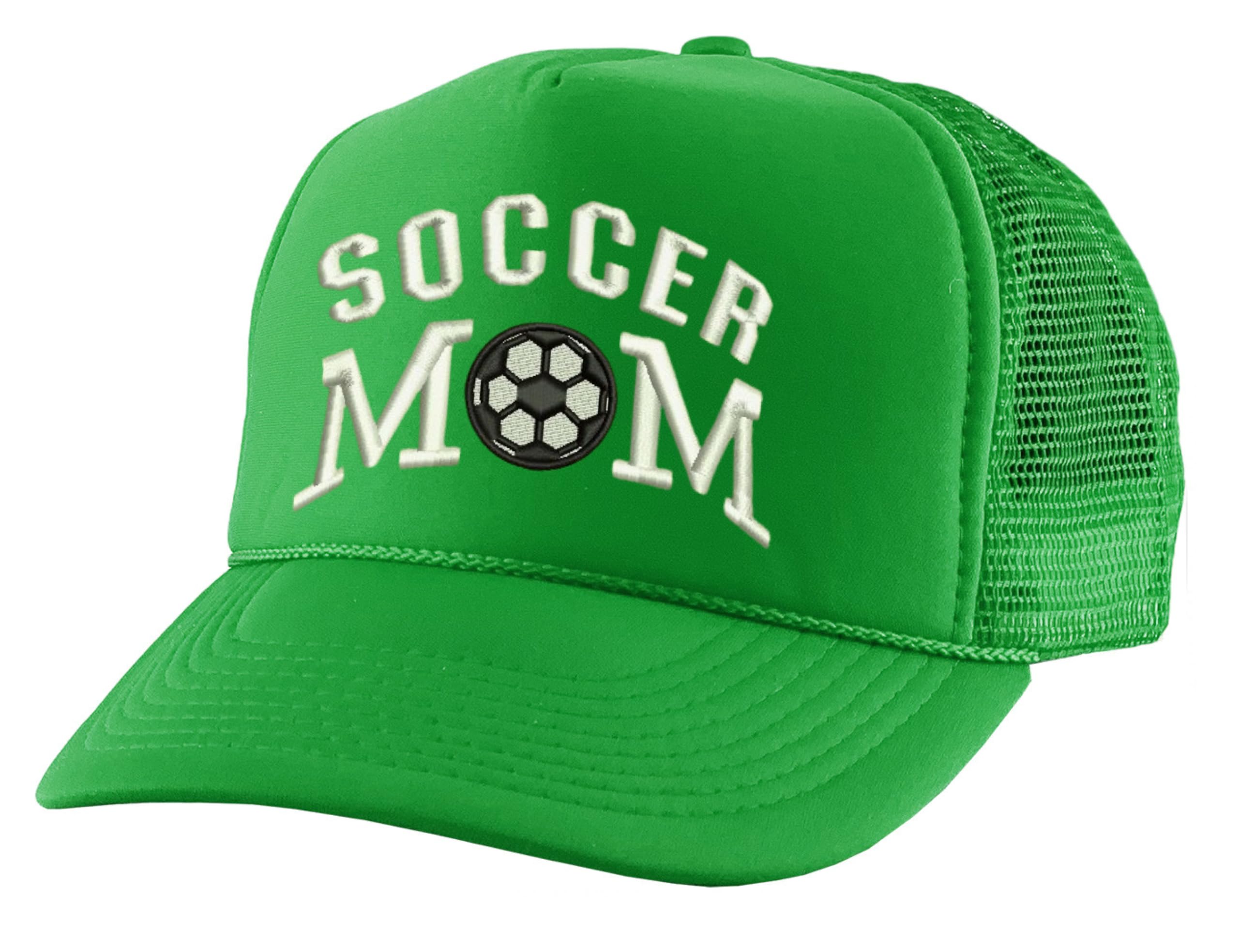 ALLNTRENDSSoccer Mom Trucker Hat Embroidered Women's Adjustable Mesh Snapback Cap